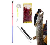 Canne à pêche télescopique ultra courte - Canne à pêche portable pour randonnée, côtière, bateau, rivière, kayak, camping