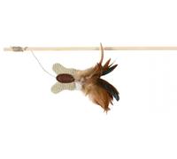 Canne à pêche Trixie | Canne à pêche pour chat avec plumes et herbe à chat - Can