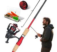 Canne a Peche Truite 213cm Carbone Ensemble de Canne à pêche Spécial rivière et Truite Ligne de pêche kit de leurres