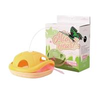 Canne à Plume pour Chat - Jouets Stimulants pour Chats | Canne d'amusement pour Chats à Piles avec Papillon pour Le Développement des Chaton, la Simulation de Chasse et Les Jeux d'Intérieur
