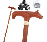 Canne Ancienne en Bois Massif, Poignée Ergonomique Antidérapante Résistante à L'usure et Portable Destinée aux Personnes Âgées Accessoire Élégant pour Gentilshommes