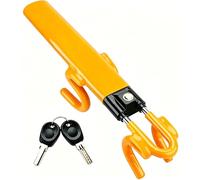 Canne Antivol Voiture Bloque Volant, pour Rolls-Royce Cullinan, Serrure Haute Sécurité, Robuste, Ajustement Universel, 3 Clés,A-Yellow