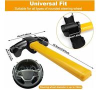 Canne Antivol Voiture Verrouillage de Volant Barre de Volant Antivol de Sécurité Universelle Voiture Rétractable T-Lock pour Voitu