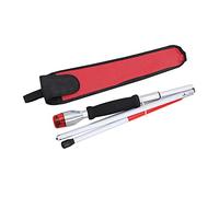 Canne Aveugle pour Malvoyant Femme Béquille Pliante Adulte Alliage D'aluminium Son et Lumière Invites Vocales Tête Rotative,White