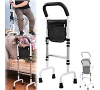 Canne, Béquilles Aide à Marche Marche pour Personnes âgées à S'asseoir Réglable en Hauteur Support Canne Quatre Pieds Quatre Pieds Aide à Marche Position Debout 73 à 92cm