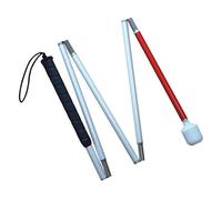 VISIONU Canne Blanche Pliante en Aluminium 5 Sections avec Boule Tournante à roulement 135 cm (53.1 Pouces)