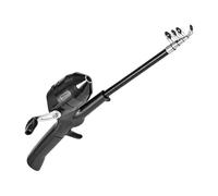 Canne Compacte, Pliante Légère,Combo Canne et Moulinet pour la - Pour achigan Truite Poisson Chat Eau Salée Ponton Rivière Étang