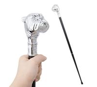 Canne de Marche à Tête de Chien Blanche, Canne de Luxe pour Hommes et Femmes Antidérapante Amovible, pour le Cosplay et les Fêtes 92 Cm