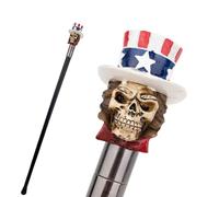 Canne de Marche à Tête de Mort Avec Nœud Papillon, Canne de Luxe pour Homme et Femme, Sceptre Antidérapant Amovible, Style Vintage Cosplay, 94 Cm