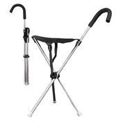 Canne de Marche avec siège - Canne Pliante Portable réglable | Pliable avec siège pour Voyage, randonnée Support pour sentiers urbains Parcs Aventures en Plein air