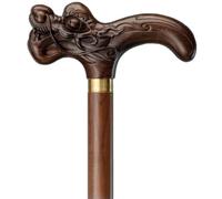 Canne de marche classique en forme tête dragon/phénix(A,93Cm(Use Height 175 183Cm))