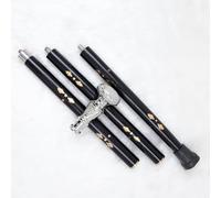 Canne de marche décorative en palissandre en aluminium et laiton | Canne de marche pleine taille pour homme et femme | (noir étoilé, dôme de fées)