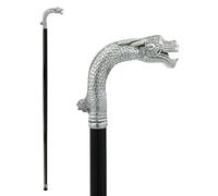 Canne de Marche Dragon, personnalisée en Bois Vintage | Canne élégante pour Hommes et Femmes Chics | Canne Artisanale Cavagnini Italia