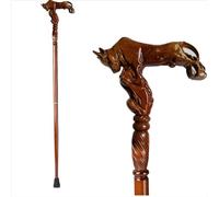 Canne de marche en bois, pour hommes, canne en bois sculptée de forme animale élégante, canne confortable pour personnes âgées - Cadeau abordable, pour hommes et femmes, bâtons de marche rustiques