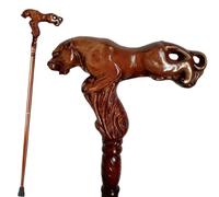 Canne de marche en bois, pour hommes, canne en bois sculptée de forme animale élégante, confortable pour les personnes âgées, accessoire abordable - Cadeau, pour hommes et femmes, bâtons de marche