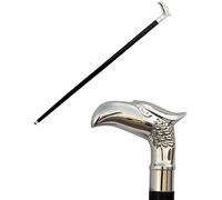 Canne de Marche en Bois Vintage avec tête d'aigle pour Homme et Femme