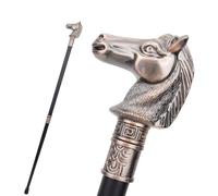 Canne de Marche en Cuivre Avec Tête de Cheval, Canne de Luxe pour Hommes et Femmes, Sceptre Amovible Antidérapant pour Cosplay ou Soirées à Thème 92 Cm