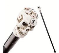 Canne de Marche en Résine Blanche Avec Motif Tête de Mort, Canne de Luxe pour Hommes et Femmes, Sceptre Antidérapant Amovible, Cospaly Vintage Party 93 Cm