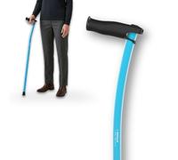 Canne de Marche Légère 100% Aluminium Aérospatial Ergonomique, Bleu, M