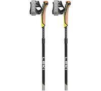 Canne de Marche Nordique - LEKI - Speed Pacer Vario - Réglable - Nordic Shark - Noir/Jaune/Bleu