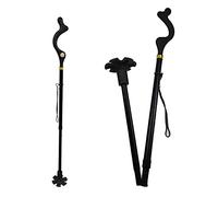 Canne de Marche Pliable de 105-127 Cm, à 10 Niveaux RéGlable en Hauteur - En Aluminium Léger avec PoignéE Antidérapante - Confortable - pour Femme Personnes âgées Et Personnes en Situation de Handicap