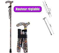 Canne de Marche Pliable Deluxe réglable en hauteur - Aidapt VP155SG Floral G