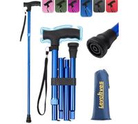 Canne de marche pour femmes, cannes de marche pliables réglables pour dames de 1,58 m à 1,86 m, canne pliable à 5 sections de différentes tailles pour personnes âgées