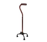 Canne de marche pour personnes âgées avec base large et 4 pieds, réglable en hauteur du côté gauche ou droit, légère et douce