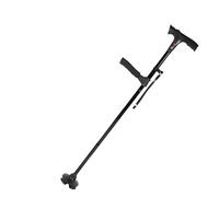 Canne de marche transportable quadrilatérale avec lumière LED d'alerte de crise contre le glissement, transport courant continu pour utilisation en extérieur