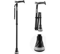 Canne de marche VEVOR, canne pliante réglable en hauteur sur 8 positions (735-915 mm), canne portable légère en aluminium pour personnes âgées, aide à la marche 113 kg