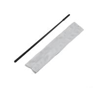 Canne de nettoyage pour flûte avec chiffon absorbant l'eau pour flûte et clarinette Intérieur de la poussière et de l'humidité Outil d'entretien (gris)