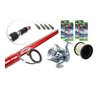 Canne de plage - EUROCATCH - Red Devil Surf - 4,20 m - Moulinet Seawolf 8000 - Ligne tressée 0,16 mm