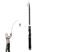 Canne de r - Équipement portable extensible - Canne de r télescopique - Pour la bass et la truite en eau salée, rivage, quai, étang, lac, rivière et ruisseau