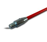 Canne de ramonage en fibre de verre rouge | Rallonge de kits cheminées | Longueur 1,5 mètre | Cheminées chaudières poeles canalisations gouttières | Embout acier fileté M12*1,75mm | Kibros 4CF15