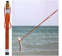 Canne de sauvetage extensible, crochet de sécurité d'urgence pour piscine, bâton de préservation professionnel portable pour nageurs noyés, 9,8 m, 6,4 m, 5,5 m, 4,3 m (1,2 à 10 m) L)