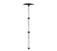 Canne de support de sac de golf à 4 sections réglable et rétractable en alliage d'aluminium avec couvercle supérieur pour club de golf Argenté