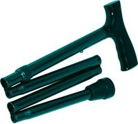Canne de voyage en métal léger noir pliable 1 pc