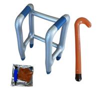 Canne Déambulateur Gonflable Personnes Âgées | Canne Déambulateur Accessoire Carnaval, Gonflable Fausse Accessoire Farce Pour Fête Déguisée Adulte Senior Carnaval Retraite
