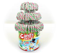 Canne en bonbon - Cannes en bonbon de Noël - Pot de 100 unités - Sucettes (Blanc/rouge/vert)