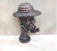Canne Joker Head - Finition marron - Style vintage - Pour cadeau - Poignée uniquement