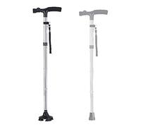Canne légère avec lumière LED - Béquille de marche en aluminium réglable en hauteur avec poignée ergonomique - Pour adultes et personnes âgées avec hauteur