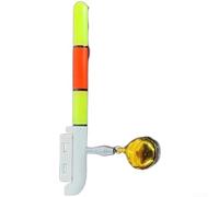 Canne lumineuse avec clochettes pour la pêche de nuit, indicateur de pointe LED lumineux avec construction ABS étanche, design léger pour une meilleure sensibilité, lot de 3 multicolores (changement