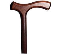 Canne Marron avec poignée en Forme de T en Bois de hêtre