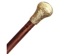 Canne nautique en acier massif avec poignée amovible en laiton - Fait à la main en finition dorée - Bâtons de marche décoratifs uniques pour homme/femme/seniors