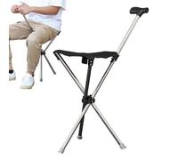 Canne pliante avec siège | Canne de marche portable, accessoires de voyage, aide à la mobilité antidérapante pour personnes âgées, parc, pique-nique, hommes, shopping, festival de musique, femmes