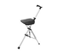 Canne pliante avec siège en alliage d'aluminium léger pour personnes âgées 120 kg