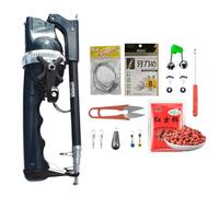 Canne pliante, canne pliante, petite canne en fibre de verre, kit complet d'équipement ergonomique avec appâts pour femmes hommes mâles femmes153/200)