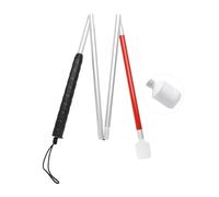 Canne Pliante pour Aveugles et Personnes Âgées,110cm/43.3In Canne De Marche,4-Sections Canne Aveugle Pliable en Alliage D'Aluminium avec Boule Tournante à roulement,Bâton de Marche pour Malvoyants