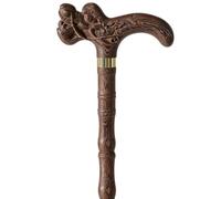 canne pour personnes âgées, Béquille en wengé sculptée à la main, antidérapante et légère(A,93Cm(Use Height 175 183Cm))