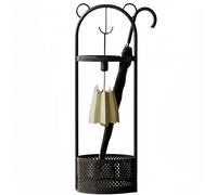 Canne Ronde en métal, 28 x 80 cm, démontable et assemblable, pour Faire sécher Un Parapluie. Convient pour l'entrée, la Maison ou Le Bureau (Noir).